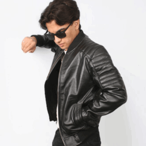 Ref : Teddy en cuir noir